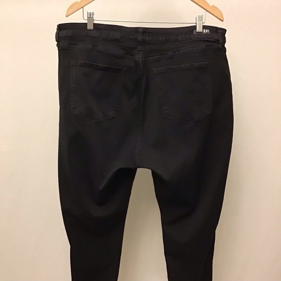 Kut From The Kloth 20W Donna High Rise Ankle Skinny Women’s Jeans Black Frayed - Picture 7 of 12